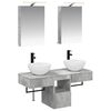 vidaXL Ensemble d'armoire de salle de bain 5 pc Gris b&eacute;ton