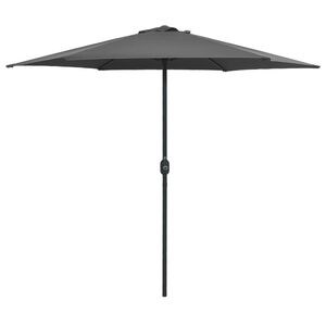 vidaXL Parasol de jardin et m&acirc;t en aluminium 270x246 cm Anthracite