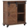 vidaXL Armoire de rangement Bois de sapin massif 64x33,5x75 cm Marron