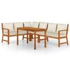 vidaXL Ensemble &agrave; manger de jardin coussins 5 pcs Bois acacia