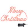 vidaXL Panneau de No&euml;l 216 LED Rouge 99 x 55 x 13 cm Fer