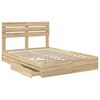 vidaXL Lit de Rangement Ch&ecirc;ne Sonoma 140 x 190 cm Bois d'ing&eacute;nierie