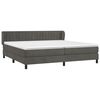 vidaXL Sommier &agrave; lattes de lit et matelas Gris fonc&eacute; 200x200cm Velours