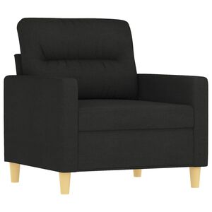 vidaXL Fauteuil Noir 60 cm Tissu