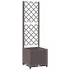 vidaXL Jardini&egrave;re avec treillis Marron 40x40x136 cm PP