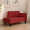 vidaXL Chaise longue coussins et traversin rouge bordeaux similicuir