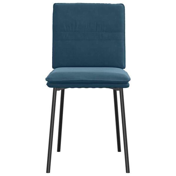 vidaXL Chaises &agrave; manger lot de 6 bleu velours