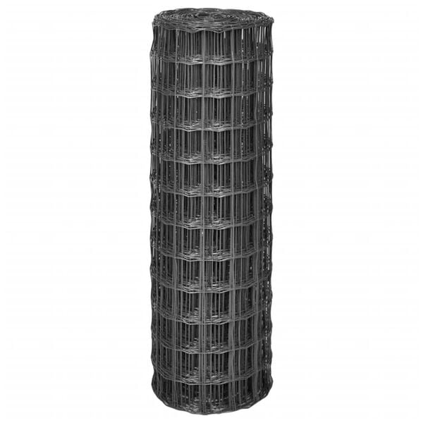 vidaXL Cl&ocirc;ture euro Acier 10 x 1,2 m Gris