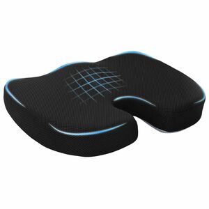 vidaXL Coussin d&rsquo;assise Couleur unie Noir 47 x 36,5 x 8 cm