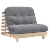vidaXL Canap&eacute;-lit futon avec matelas 100x206x11 cm bois massif de pin