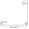 vidaXL Bâche 650 g / m² 2,5 x 3,5 m Blanc