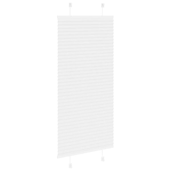 vidaXL Store pliss&eacute; blanc 65x150 cm largeur du tissu 64,4 cm polyester