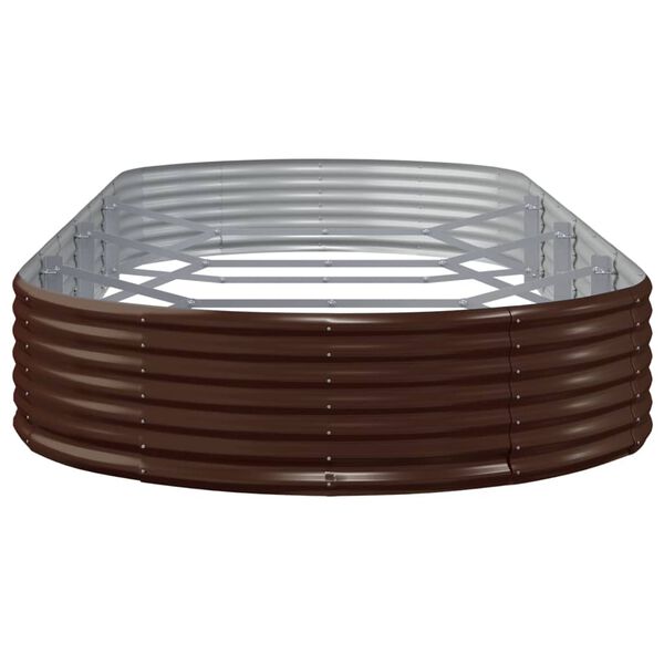 vidaXL Lit sur&eacute;lev&eacute; de jardin Acier galvanis&eacute; marron