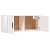 vidaXL Ensemble de meubles TV 3 pcs Blanc Bois d'ingénierie