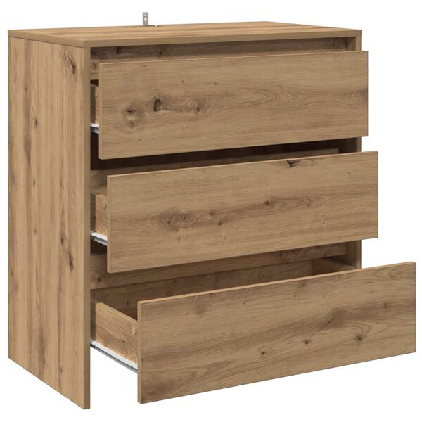 vidaXL Buffet ch&ecirc;ne artisanal 70x41x75 cm bois d'ing&eacute;nierie