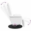vidaXL Fauteuil de massage pivotant Blanc 71 x 90 x 105 cm Simili cuir