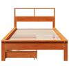 vidaXL Lit biblioth&egrave;que sans matelas cire marron 90x200 cm pin massif