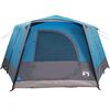 vidaXL Tente Cabane avec toit avec stockage Bleu 400 x 350 x 212 cm