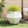 vidaXL Jardini&egrave;re 2 pcs Blanc 100 x 100 x 80 cm Acier
