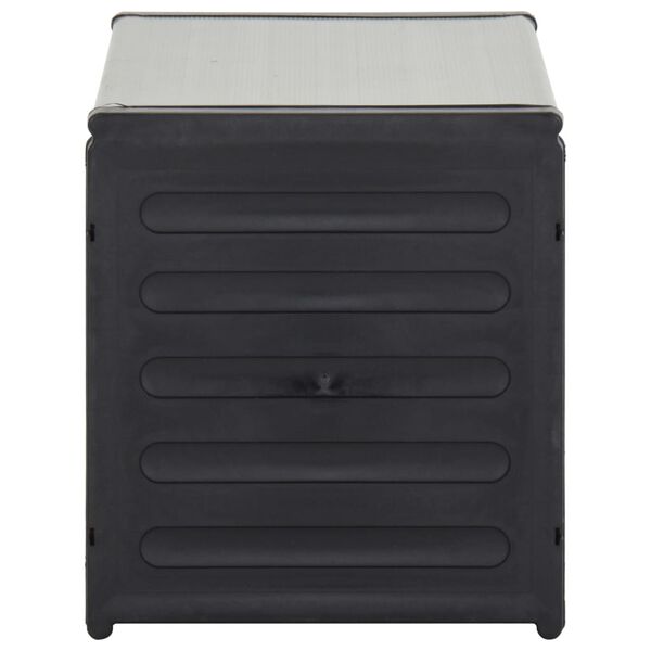 vidaXL Armoire à déchets de jardin Gris 85x34x40 cm