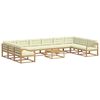vidaXL Ensemble de canap&eacute;s d'ext&eacute;rieur 11 pcs Blanc et cr&egrave;me