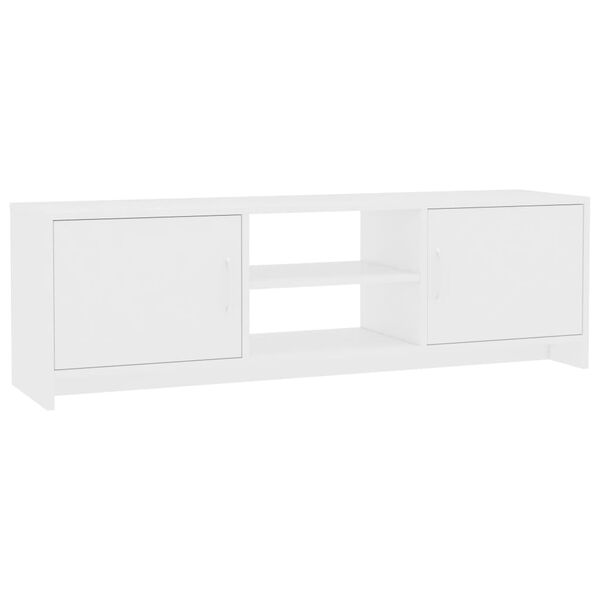 vidaXL Meuble TV Blanc 120 x 30 x 37,5 cm Bois d'ing&eacute;nierie