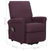 vidaXL Fauteuil de massage Violet Tissu