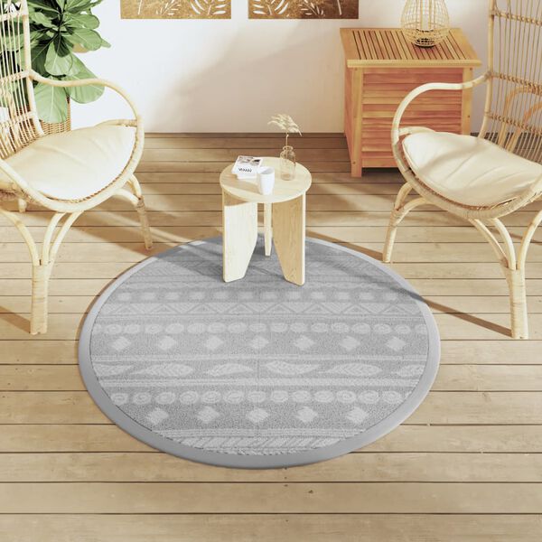 vidaXL Tapis d'ext&eacute;rieur ARAKIL gris &Oslash;120 cm PP