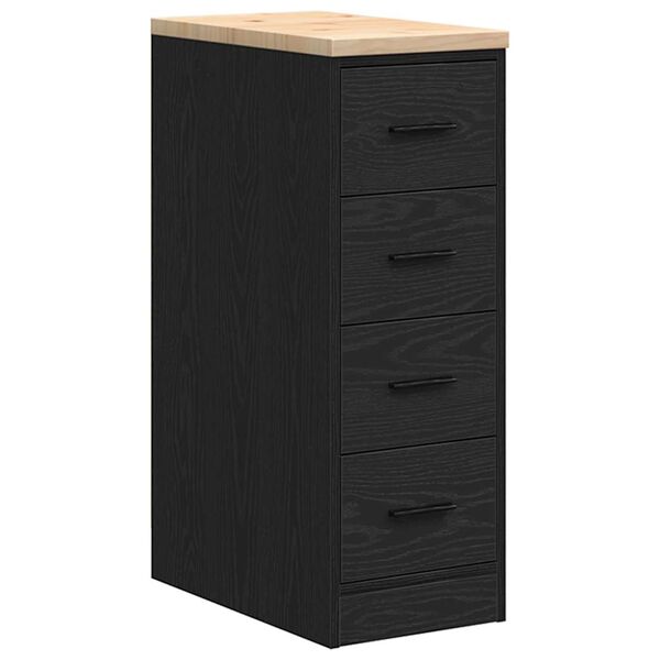 vidaXL Armoire de rangement de garage noir 30x51x85 cm bois de pin
