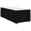 vidaXL Cadre de lit avec matelas Noir 90 x 200 cm tissu