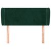 vidaXL T&ecirc;te de lit avec oreilles Vert fonc&eacute; 83x23x78/88 cm Velours