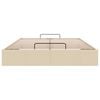 vidaXL Cadre de lit ottoman sans matelas cr&egrave;me 140x190 cm tissu