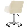 vidaXL Chaise pivotante de bureau Cr&egrave;me Tissu