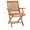 vidaXL Chaises pliables de jardin avec coussins lot de 6 Bois de teck