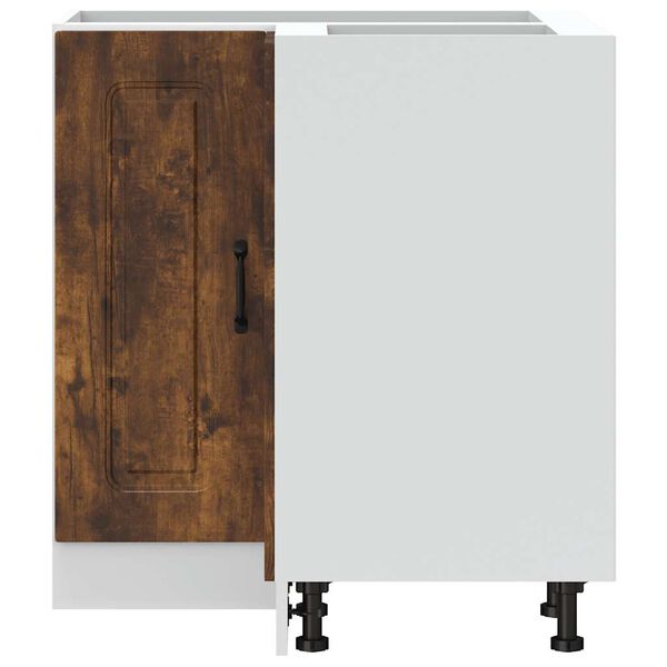 vidaXL Armoire d'angle de cuisine Kalmar chêne fumé bois d'ingénierie