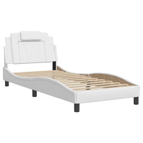 vidaXL Cadre de lit Viana sans matelas blanc 80x200 cm similicuir