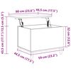 vidaXL Table basse Blanc 60x44,5x45 cm Bois d'ing&eacute;nierie