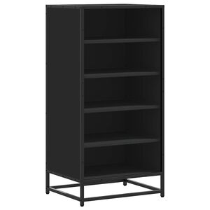 vidaXL &Eacute;tag&egrave;re &agrave; chaussures noir 48x38x97,5 cm bois d'ing&eacute;nierie