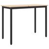 vidaXL table Naturel 100 x 50 x 77 cm Bois d'ing&eacute;nierie et acier