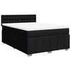 vidaXL Sommier &agrave; lattes de lit avec matelas Noir 140x190 cm Tissu