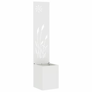 vidaXL &Eacute;cran de confidentialit&eacute; de jardin Fretwork Blanc 32 x 140 cm