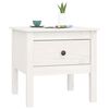 vidaXL Tables d'appoint 2 pcs Blanc 50x50x49 cm Bois massif de pin
