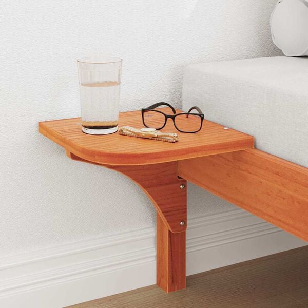 vidaXL Cadre de lit Brun cire 100 x 200 cm Pin massif