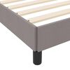 vidaXL Lit &agrave; ressorts avec matelas Taupe 160 x 200 cm tissu