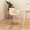 vidaXL Chaise pivotante de salle &agrave; manger Cr&egrave;me Tissu