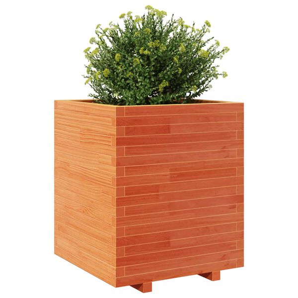 vidaXL Jardini&egrave;re cire marron 60x60x72,5 cm bois de pin massif