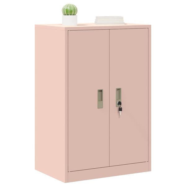 vidaXL Armoire de rangement Rose 60 x 40 x 90 cm Acier