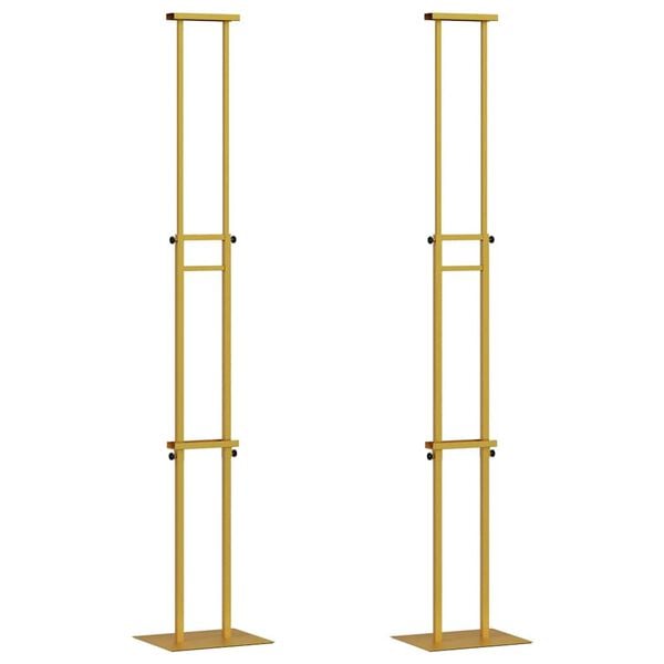 vidaXL Pr&eacute;sentoirs de salon 2 pcs Dor&eacute; 30 x 23,5 x 210 cm Acier