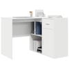 vidaXL Bureau d'angle avec tiroir Blanc 102 x 88 x 75 cm