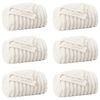 vidaXL Couvertures &agrave; jeter 6 pcs Cr&egrave;me 150 x 130 cm Toison